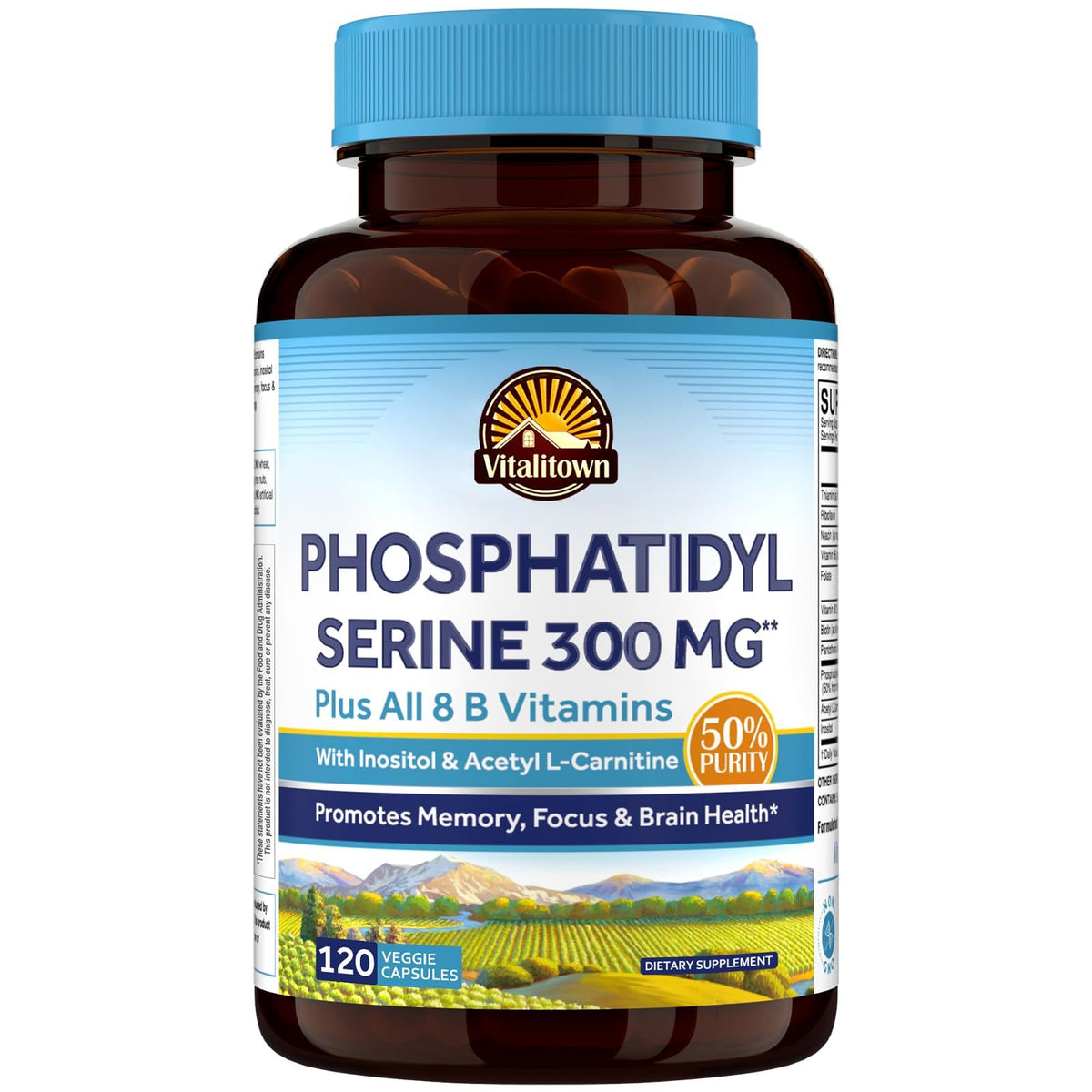 Vitalitown Phosphatidylserine 300mg capsules végétales vue avant