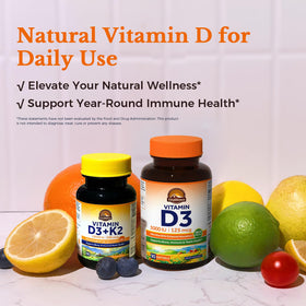 Vitalitown Vitamine D3 125 mcg gélules molles avec bouteille ouverte