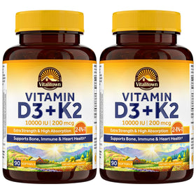 Vitalitown Vitamine D3 K2 10000 UI 200 mcg gélules molles avant
