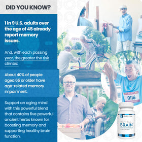Vitality Now Cerveau Jeune, vue de l'arrière du packaging