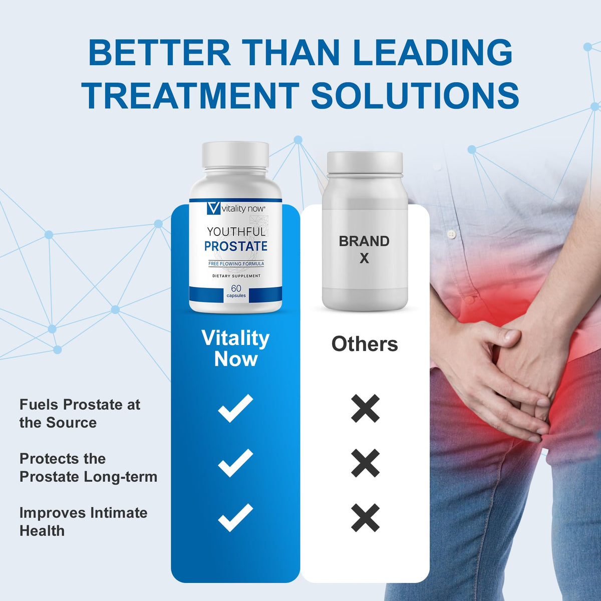 Vitality Now Complément Alimentaire Prostate avec accessoires de santé