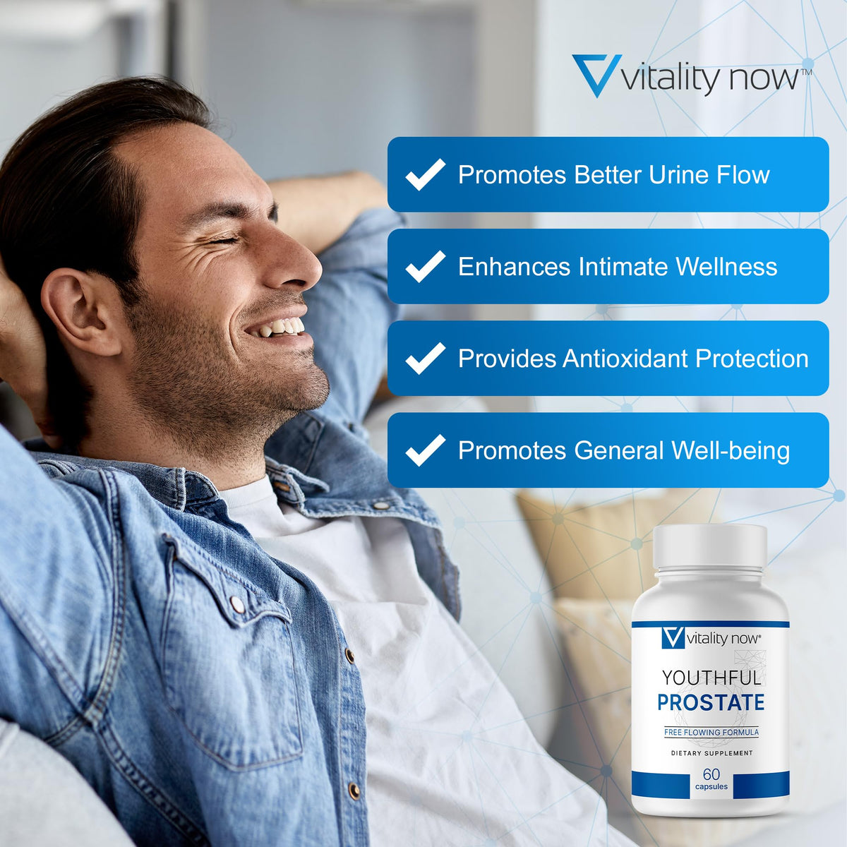 Vitality Now Complément Alimentaire Prostate vue de côté