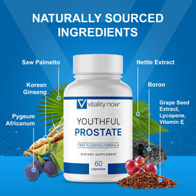 Vitality Now Complément Prostate 59g sur un fond neutre