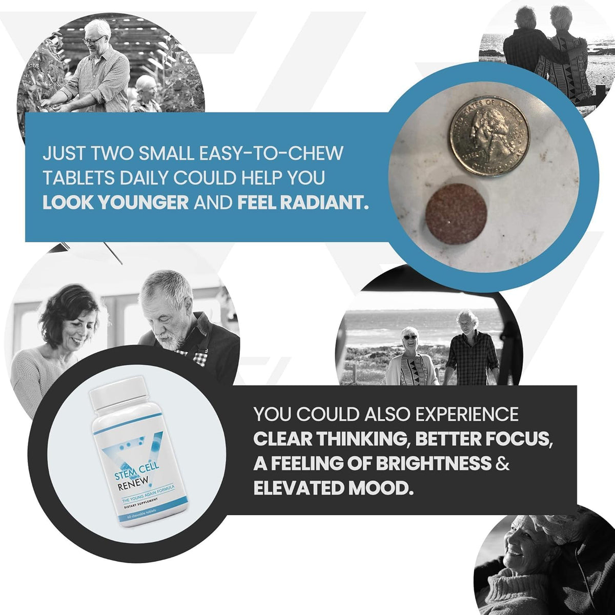 Vitality Now Stem Cell Renew emballage sur une table