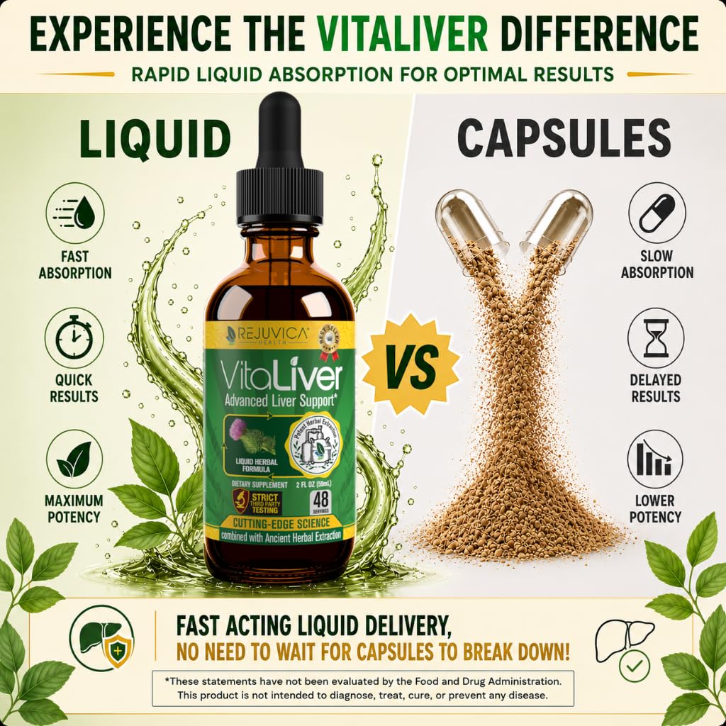 VitaLiver Rejuvica Health flacon avec autres produits de santé
