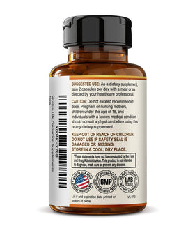 Vitalize Life capsules de cannelle de Ceylan 1200mg en gros plan