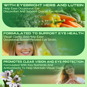 Vitalumina Eyebright Herbal Liquid 950mg gouttes dans un verre d'eau