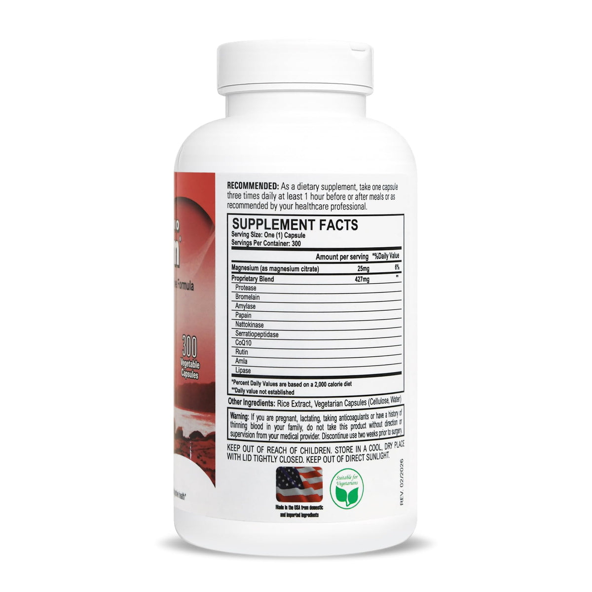 VITÄLZYM Cardio bouteille vue de côté