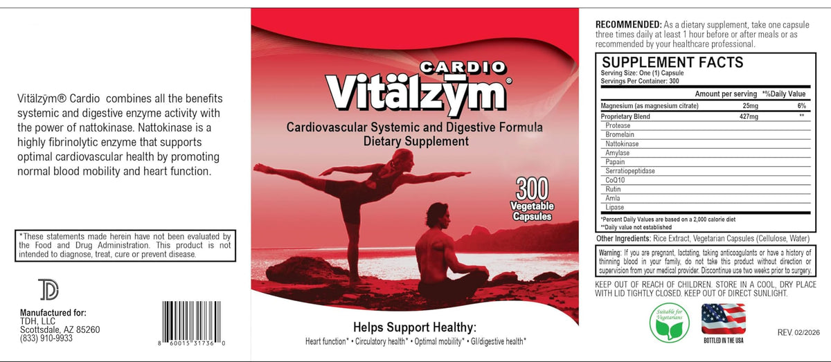 VITÄLZYM Cardio capsules avec d'autres compléments