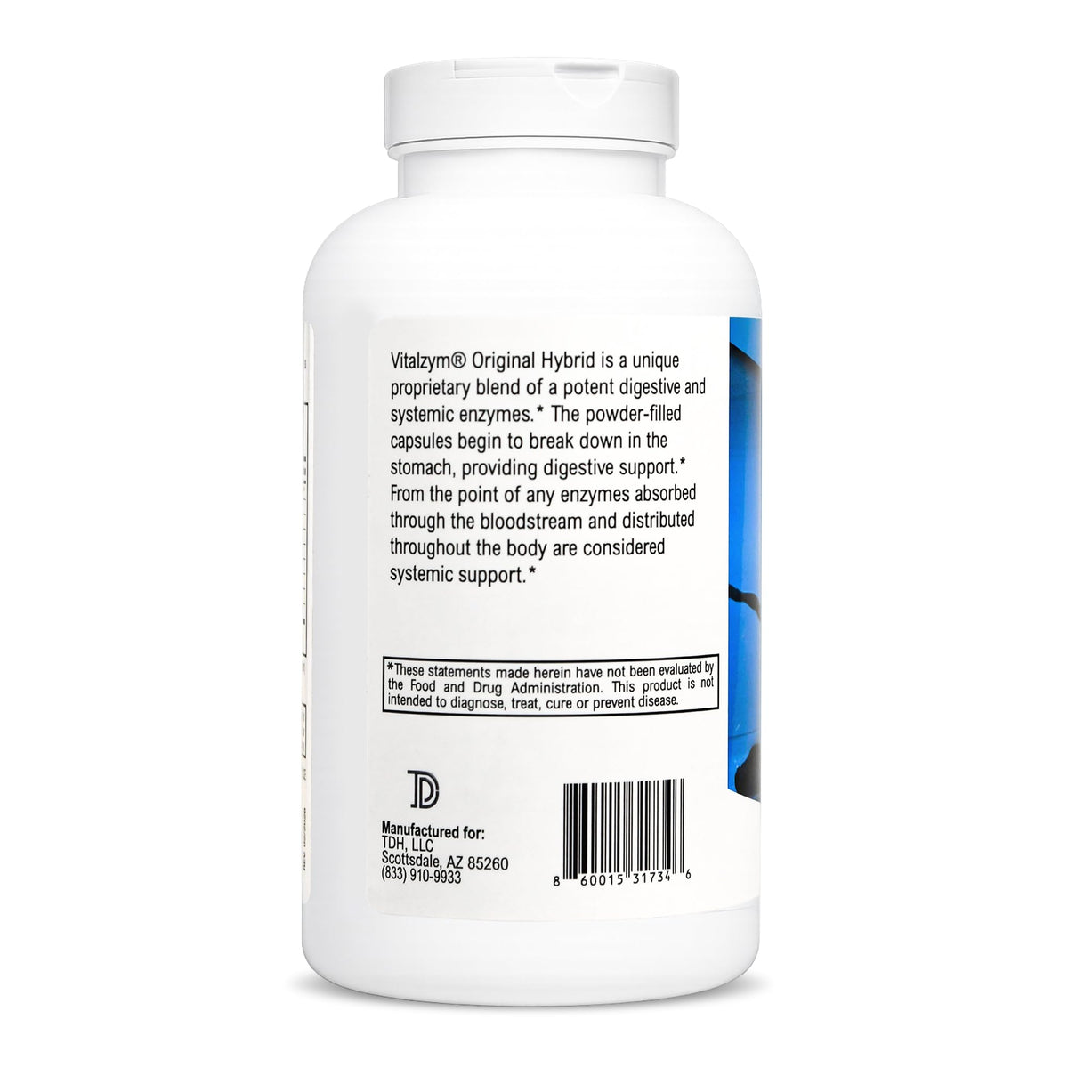 VITÄLZYM Complément Alimentaire Enzymes Systémiques - étiquette du produit