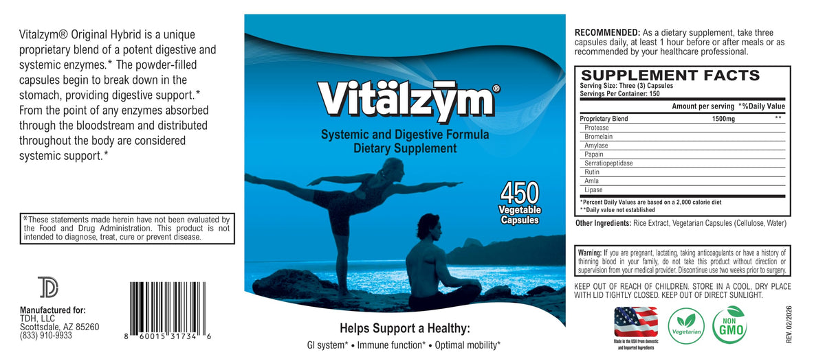 VITÄLZYM Complément Alimentaire Enzymes Systémiques - présentation du produit