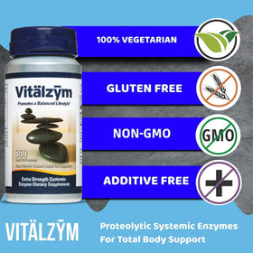 VITÄLZYM Vitalzym Enzymes 360 gélules liquides côté