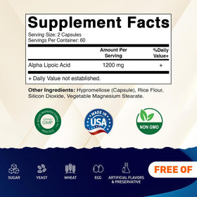 Vitamatic Acide Alpha-Lipoïque 1200mg emballage vue avant