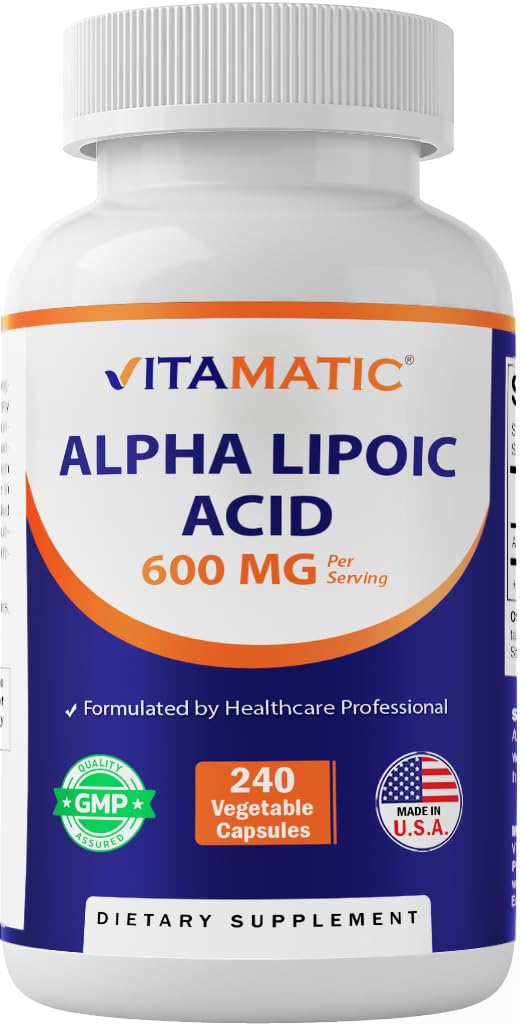 Vitamatic Acide Alpha-Lipoïque 600 mg 240 gélules végétales vue de face