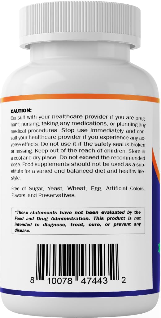 Vitamatic Acide Alpha-Lipoïque 600 mg Composition et informations sur l'étiquette