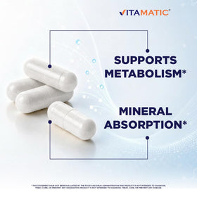 Vitamatic Acide Citrique 1000 mg capsules sur une table