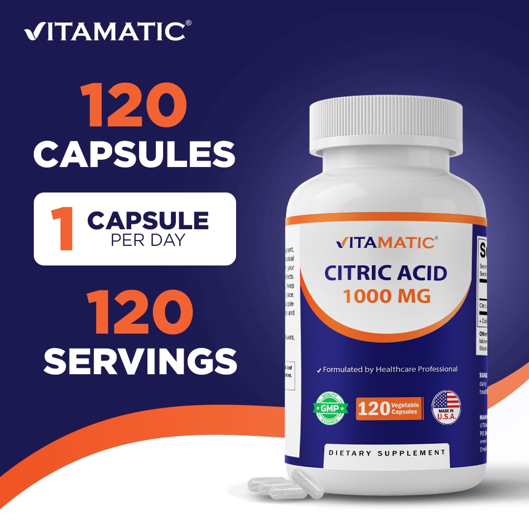 Vitamatic Acide Citrique 1000 mg format de la boîte