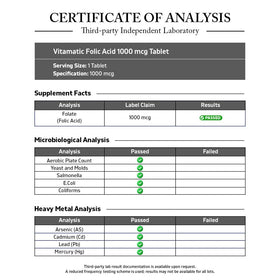 Vitamatic Acide Folique 1000 mcg 2 paquets, vue supérieure