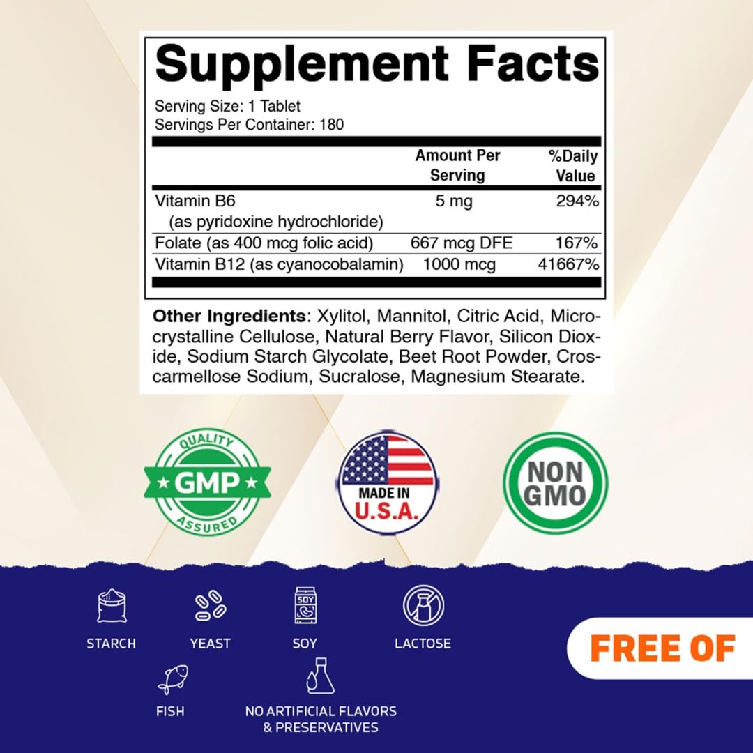 Vitamatic Acide Folique 400 mcg comprimés au goût de baies
