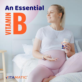 Vitamatic Acide Folique 5 mg 120 comprimés sur un fond neutre