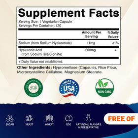 Vitamatic Acide Hyaluronique Capsules Végétales Présentation