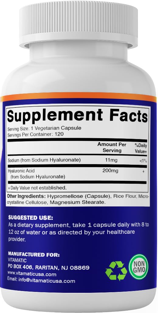 Vitamatic Acide Hyaluronique Capsules Végétales Prises en Main