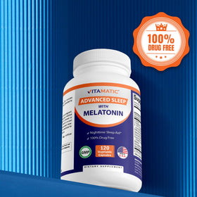 Vitamatic Advanced Sleep capsules végétariennes ouvertes montrant le contenu