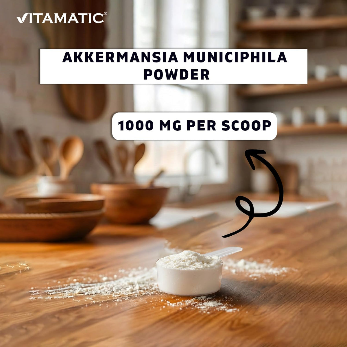 Vitamatic Akkermansia Muciniphila 100g à côté d'autres compléments alimentaires