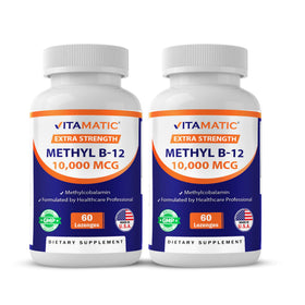 Vitamatic B12 10 000 mcg flacon de 60 pastilles vue de face
