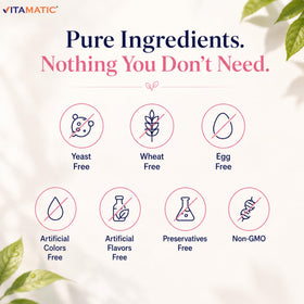 Vitamatic B12 1000 mcg, présentation des ingrédients et valeurs nutritionnelles