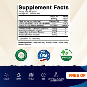 Vitamatic B12 Vegan capsules végétariennes sur fond blanc