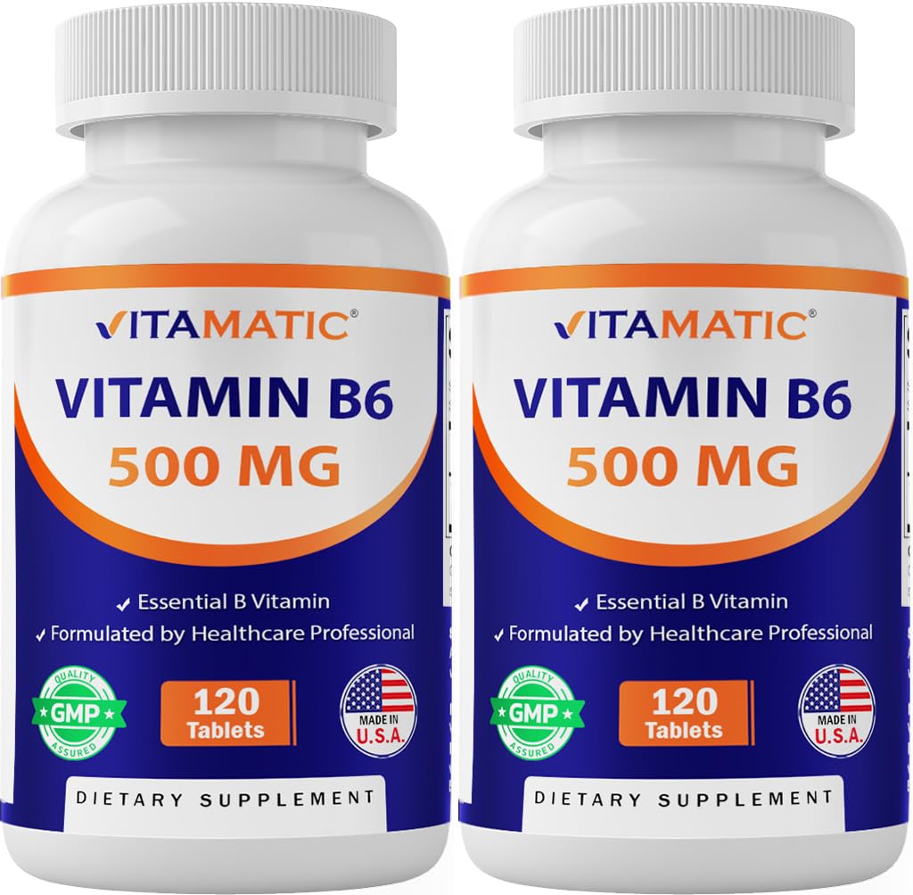 Vitamatic B6 500 mg comprimés, flacon de 120 unités