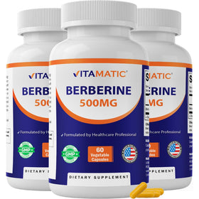 Vitamatic Berberine 500mg gélules végétales vue de face