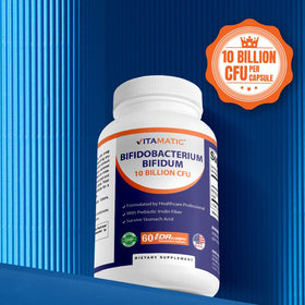 Vitamatic Bifidobacterium Bifidum capsules en gros plan