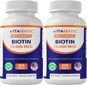 Vitamatic Biotine 10 000 mcg comprimés végétariens vue de face