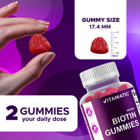 Vitamatic Biotine 10 000 mcg gélules, ingrédients sélectionnés sur l'emballage