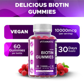 Vitamatic Biotine 10 000 mcg gélules, présentation à côté d'autres compléments alimentaires