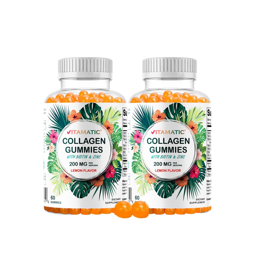 Vitamatic bonbons gélifiés collagène hydrolysé goût tropical - emballage avant