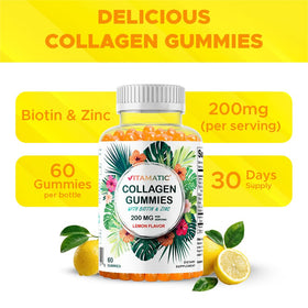 Vitamatic bonbons gélifiés collagène - ingrédients sur l'emballage