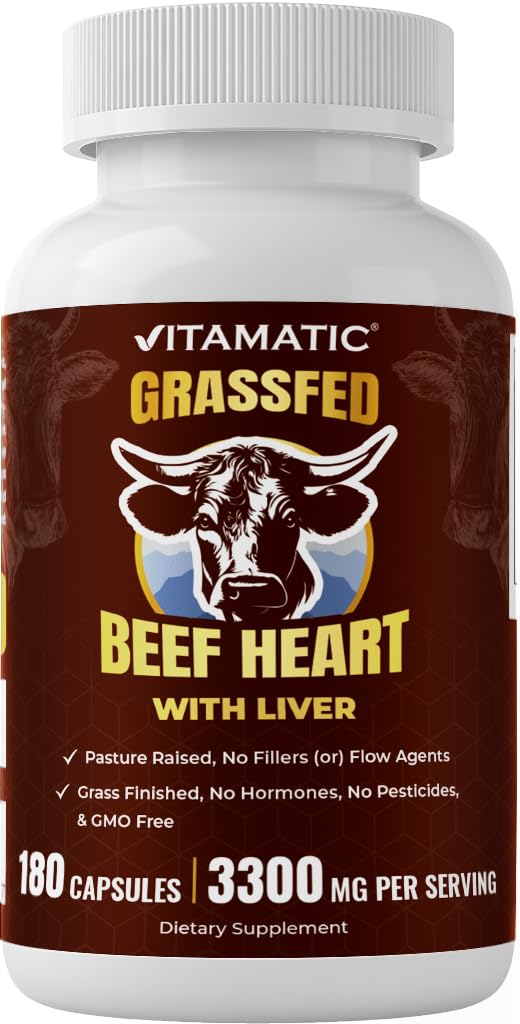 Vitamatic Cœur de Bœuf avec Foie 180 capsules vue de face