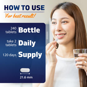 Vitamatic Calcium 1200mg comprimés avec étiquette visible