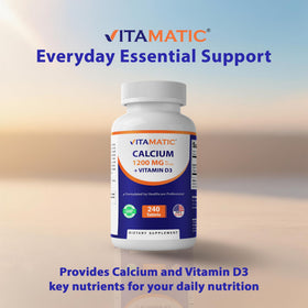 Vitamatic Calcium 1200mg comprimés ouverts avec dosette