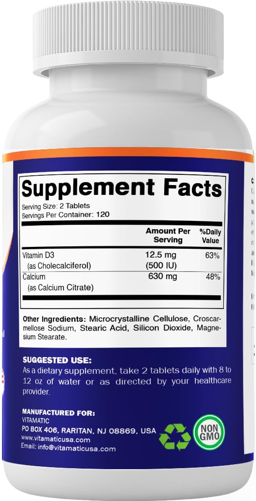 Vitamatic Calcium Citrate avec vue d'ensemble de l'emballage