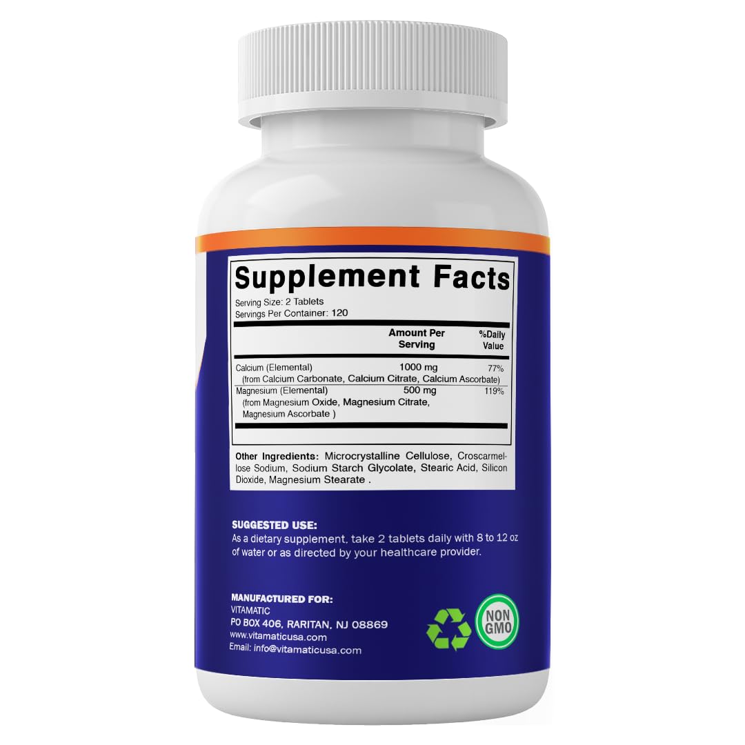 Vitamatic Calcium Magnésium 240 tablettes avec des ingrédients