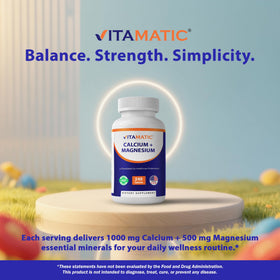 Vitamatic Calcium Magnésium 240 tablettes côté