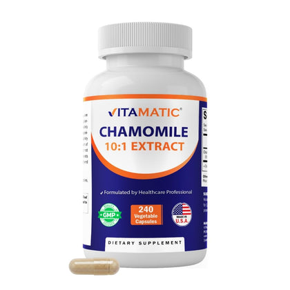Vitamatic Camomille 250 mg flacon de 240 capsules végétales