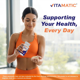 Vitamatic Camomille flacon ouvert avec capsules visibles