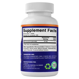 Vitamatic Chelated Boron 10mg 240 Tablettes - tablettes dans la main