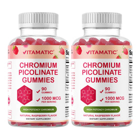 Vitamatic Chrome Picolinate 1000 mcg gummies framboise avant