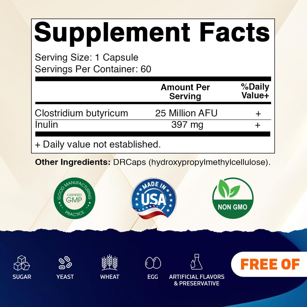 Vitamatic Clostridium butyricum 60 capsules DR emballage